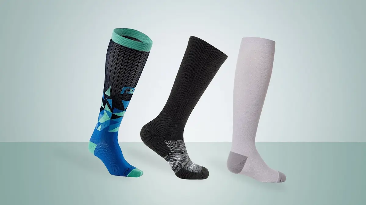 Three pairs of colorful socks
