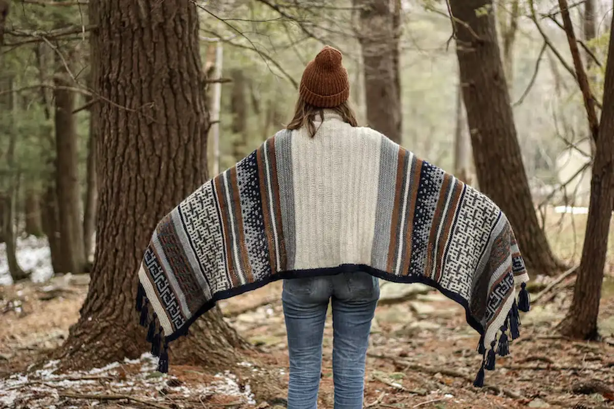Person wearing a cozy oversized sweater